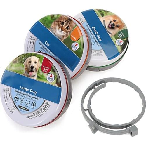 Dog Collar Flea & Tick Prevention Collar For Cats Dog Anti-Mosquitoes Repellent Retractable Deworming Dog Leash Pet Accessories
