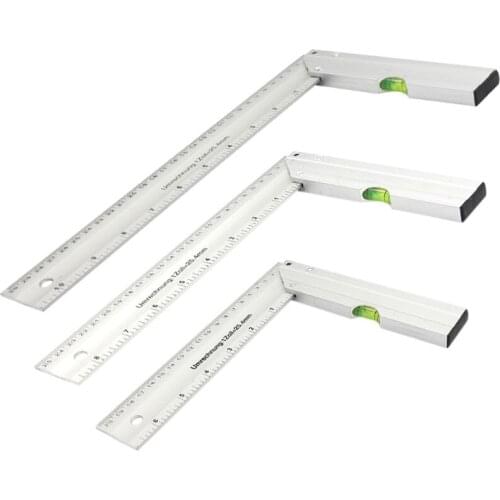 Carpenter Angle Finder Ruler Gauge Thickening Aluminum Woodworking Square Gauge 200mm 250mm 300mm
