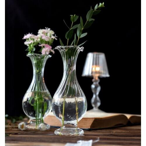 Flower Transparent Table Vase Planter Minimalist Nordic Terrarium Flower Arrangement Vaso De Planta Home Decoration ED50HP