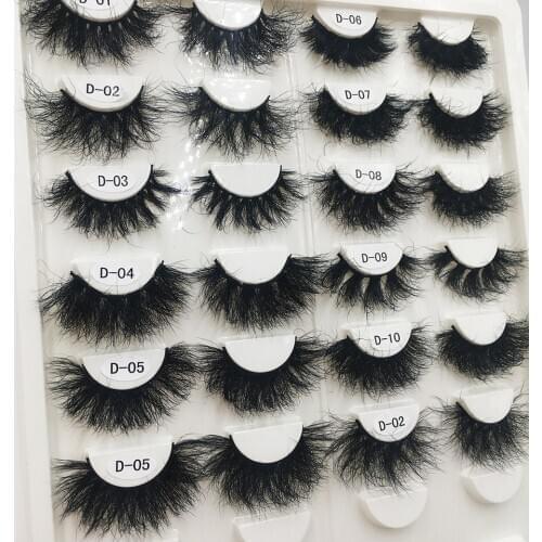 Fluffy Eyelashes 25mm Mink Lashes 10 Styles Wispy Soft Long Real Mink 3d Lashes Makeup Beauty Eye Lashes Mink Eyelashes