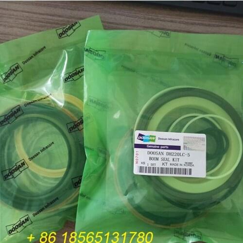 Doosan DH220LC-5 DH220 DH220LC-V Boom Seal Kit Deawoo Excavator Hydraulic Cylinder Oil Seal Repair Kit China made ,SKF ,NOK