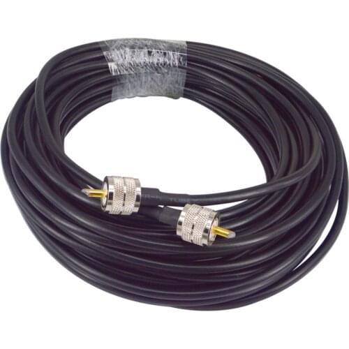 RG8X Coax Coaxial Antenna 15M 10M Cable UHF Male to UHF Male Connectors 50 OHM Jumpers Amateur CB Radio Antenna Cable Wire