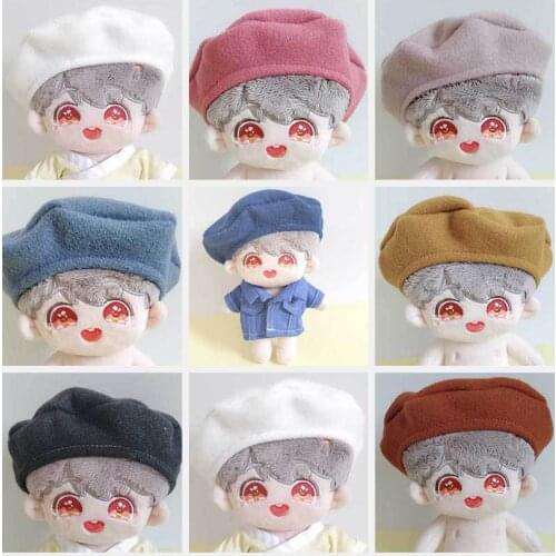 15cm 20cm Plush Doll Cap Beret Hat Idol Dolls Bonnet Caps Accessories For Kpop EXO Idol Dolls Plushies Fans Collection Gift