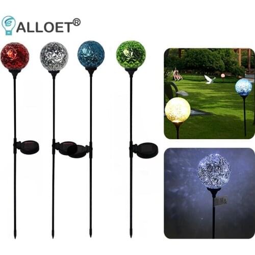 LED Solar Light Plastic Ball Waterproof Outdoor Garden Lawn Stakes Lamps Solar Lawn Lamp Yard Art for Home Courtyard Decoration