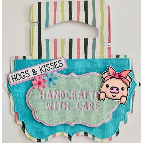 NS0006 Nicole Vintage Bag Topper With Sentiment Die Cutting Plate Metal Die Cut For Scrapbooking And Card Making Paper