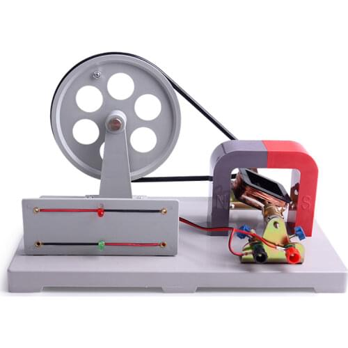 Visual Demonstration Hand Powered Motor Generator Activity Model AC/DC Physics Electromagnetic Experiment For Teaching / Lab