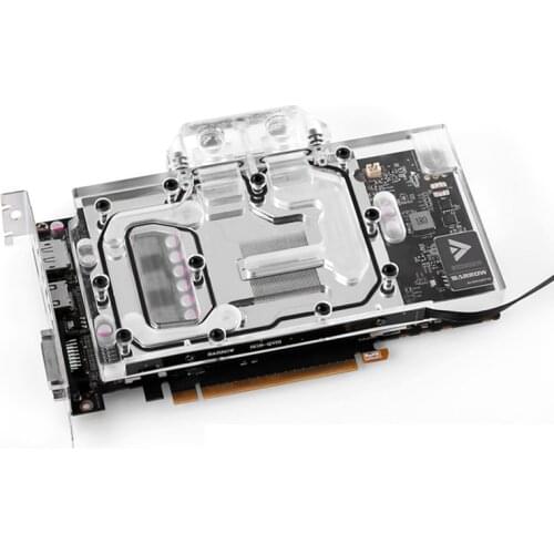 Barrow GPU Water Block For For MSI GTX1050Ti/1050, 5V ARGB 3PIN AURA SYNC BS-MSB1050T-PA