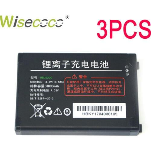 WISECOCO 3PCS 3800mAh HBL6200 Battery For Urovo i6200S i6200a i6300a Scanner In Stock High Quality Battery+Tracking Number