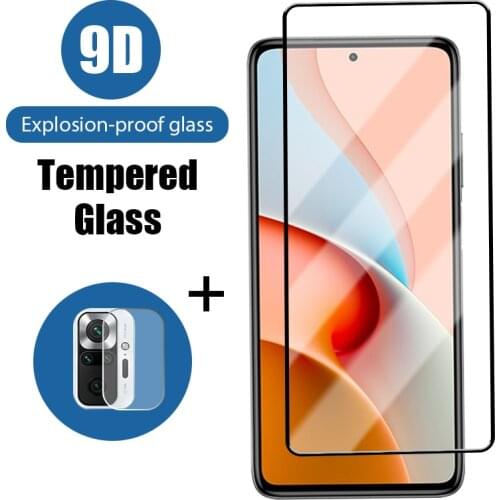 2 in 1 Tempered Glass For Redmi Note 10 9 8 7 5 Pro Max 10 9 5G Camera Len Screen Protector For Redmi Note 10S 9S 8T 5A Prime 4X
