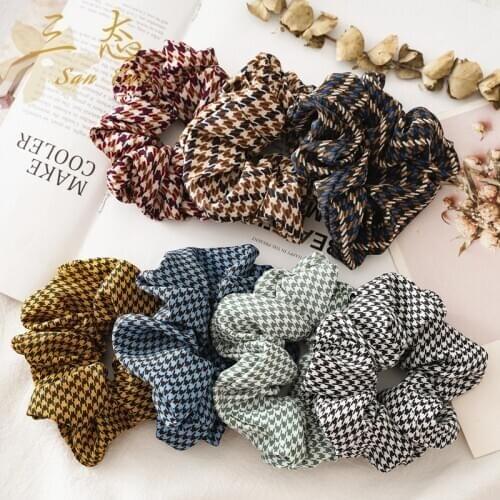 Brand Famous Designs Swallow Gird Style Elastic Hair Bands For Women Cotton Scrunchies Spring Scranches For Girls