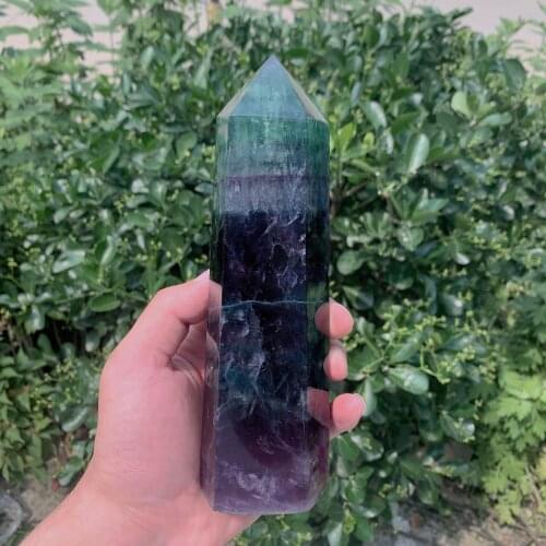 1pc Natural Crystal Quartz Fluorite Tower Point Energy Reiki Stone Room Home Office Aquarium Decoration Accessories Gemstone