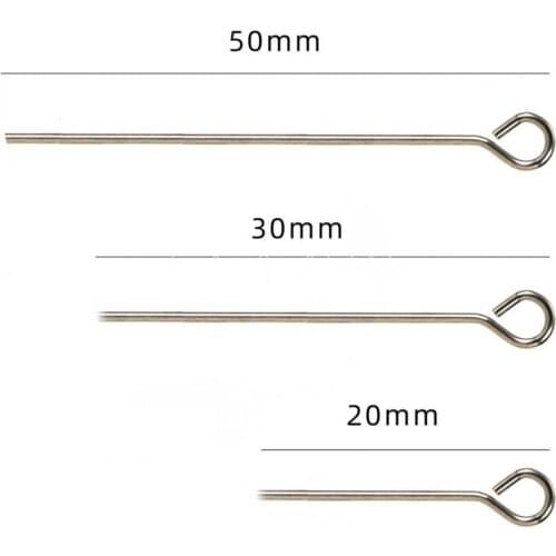 100Pcs Stainless Steel Fishing Hook Fish Lure Connecting Pins Swivel Accessories