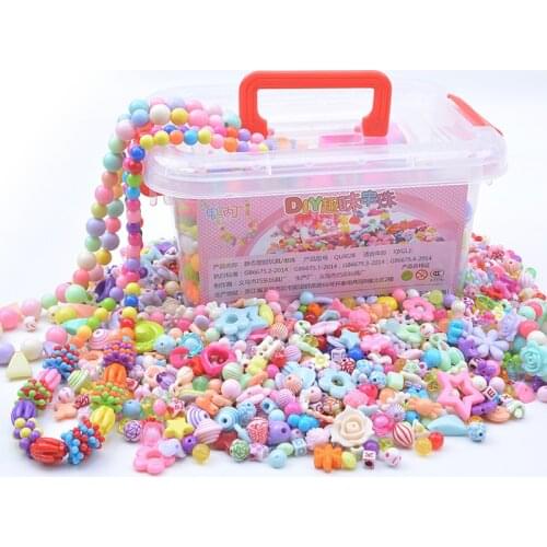 1000Pcs DIY Handmade Beaded Toy with Storage Box Creative Girl Jewelry Bracelet Jewelry Making Toys Educational Children Gift