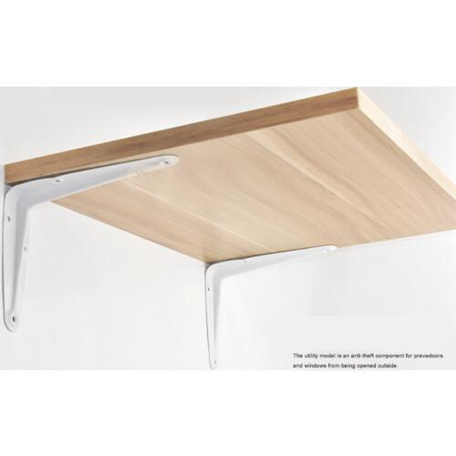 6/12 inch 2pcs/set Metal 90 Degree Angle Bracket Shelf Triangle Shelf BracketsOff Folding Screws White Replacement