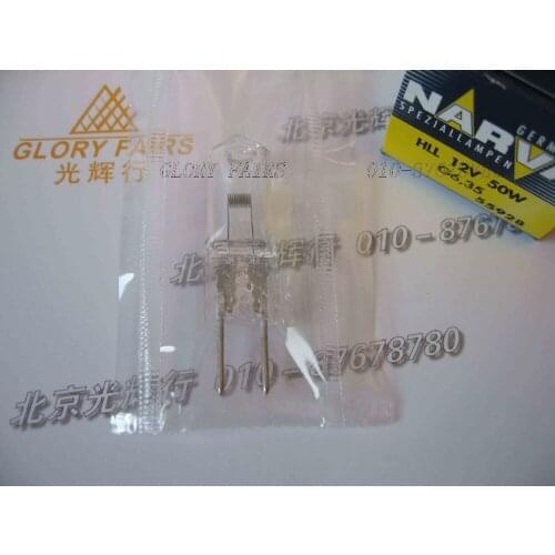2pcs,NARVA 55928 HLL 12V 50W G6.35 halogen lamp,for photometer PG55928,Advia clinical chemistry analyzer,12V50W 340-700nm lamp