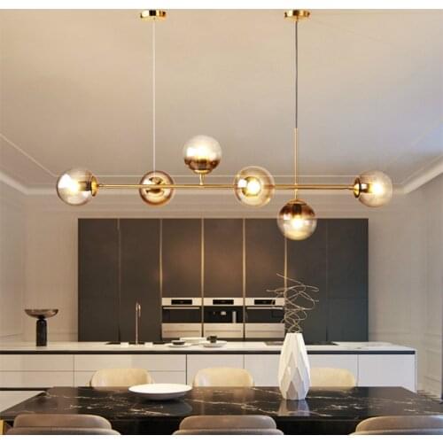 2020 Popular Design Pendant Lights E27 Lampshade Glass Balls Hanging Lamp Concise Art Style Cafe Living Room Decorate Fixture