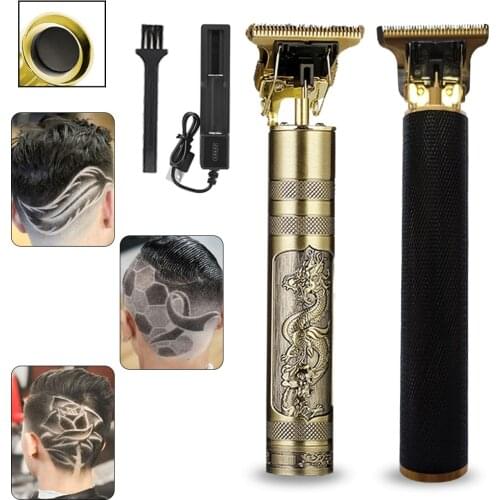 2021 USB Rechargeable Clipper Electric Hair Cutter Cordless Carving Shaver Trimmer Men Barber Hair Cutting Machine vip Male Set