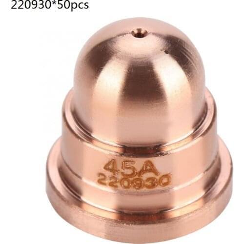 50PCS 45A Plasma Nozzle 220930 for 65 85 105 Plasma Cutting Torch Consumable Finecut Processes Welding & Soldering Supplies