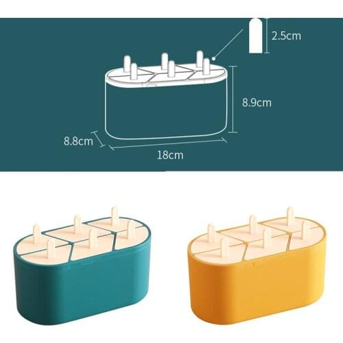 6 Cells DIY Popsicle Molds Ice Cream Makers Kitchen Tools Reusable Moulds Eco-Friendly Stocked Juices Purees Yogurt