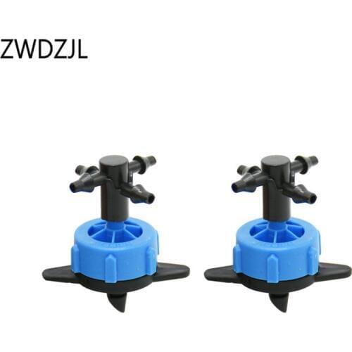 8L Dripper water splitter 4-way Cross arrow drip dropper water debit drip irrigation Pressure Compensating Emitter 50PCS