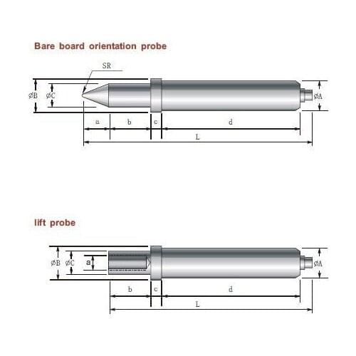 FREE SHIPPING 100PCS/LOT GP-2S 35.50MM Bare board orientation Probe