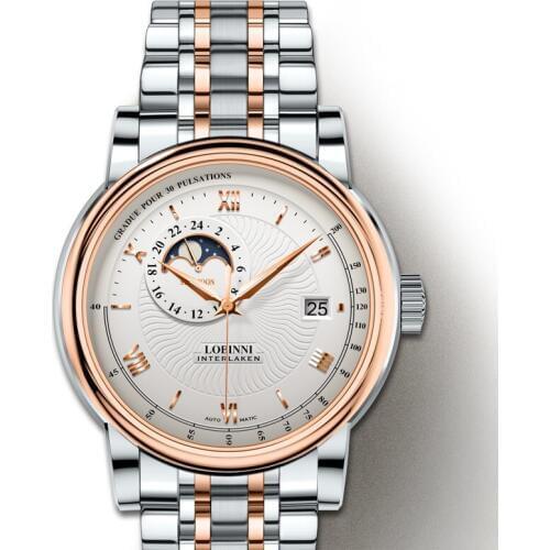 LOBINNI Watch Men Japan Import NH37A SII O Automatic Mechanical MOVT Men Watches Sapphire Moon Phase Waterproof Clock L5010-5