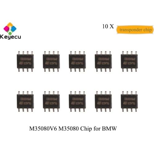 KEYECU 10PCS/Lot Replacement M35080V6 M35080 Transponder Remote Key Chip - FOB for BMW