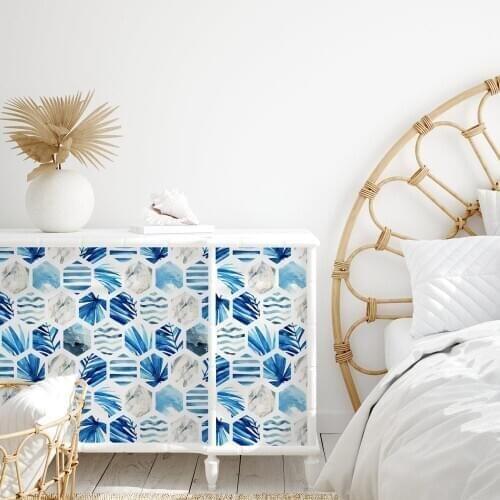 Adhesive film for furniture and walls, highest resolution, size 60x300cm, wrapping kitchens cabinets tile furniture tables