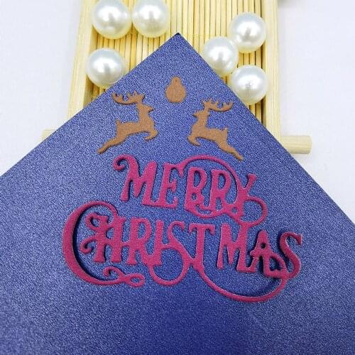 Elk Christmas Metal Cutting Dies Scrapbooking Embossing Folders for DIY Album Card Making Craft Stencil Greeting Photo Paper