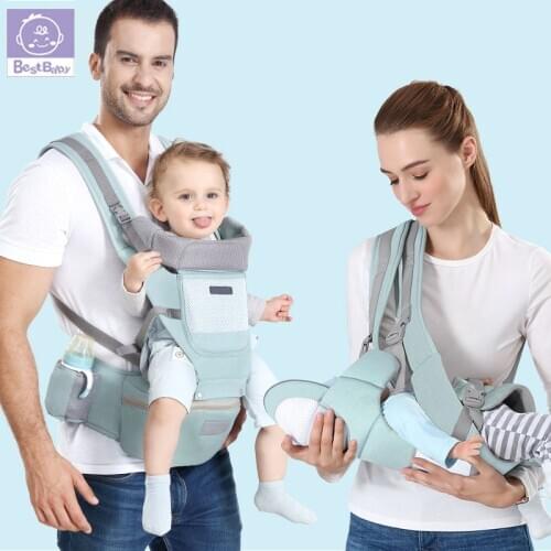 Best babyNew Breathable Ergonomic Carrier Backpack Portable Infant Baby Carrier Hipseat Heaps With Sucks Pad Baby Sling Carriers