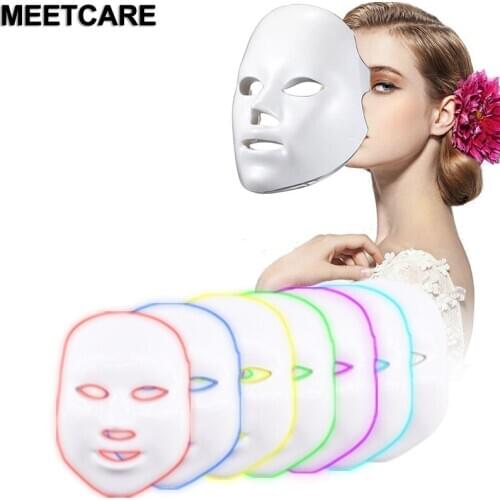 7 Colors LED Facial Light Mask Beauty Photon Skin Rejuvenation Anti Wrinkle Acne Therapy Whitening Thightening Instrument