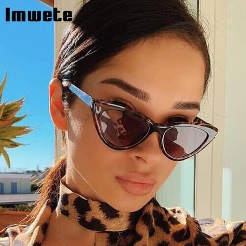 Imwete Fashionable Sunglasses for Men Sexy Cat Eye Womens Shade Eyewear Vintage Brand Designer Unisex Sun Glasses UV400