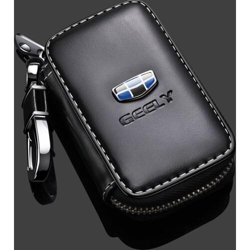 Men Key Holder Housekeeper Leather Car Key Wallets Keys Organizer Women Keychain Covers For Geely Emgrand EC7 EC8 EX7 GE GT EV8