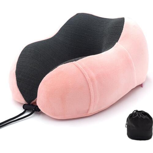 New U Shaped Memory Foam Neck Pillows Soft Slow Rebound Space Travel Pillow Solid Neck Cervical Healthcare Bedding Drop Shipping