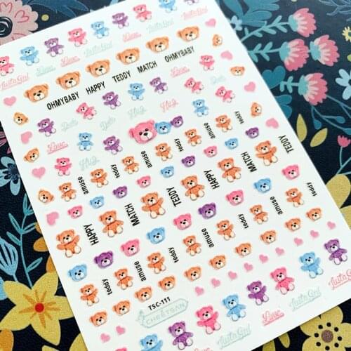 Newest TSC-165 bird animal sereis 3d nail art sticker nail decal stamping export japan designs rhinestones decorations