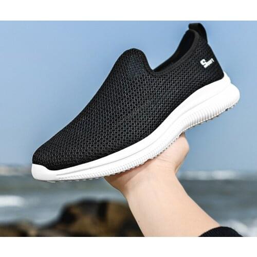 New mesh shoes mens shoes large size flying woven running shoes sports shoes breathable mesh shoes casual shoes board shoes