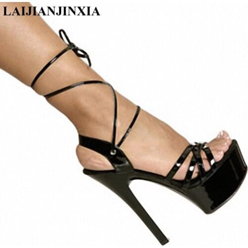 LAIJIANJINXIA New Gladiator Sandals Women Exotic High Heels Adjustable Strap Sandals Women Shoes Custom Orange Unique Sandals
