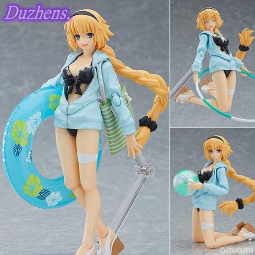 Original Japanes Anime Fate/Grand Order Figma Joan of arc swimsuit PVC Action Figure Anime Figure Model Toys Figure Doll Gift