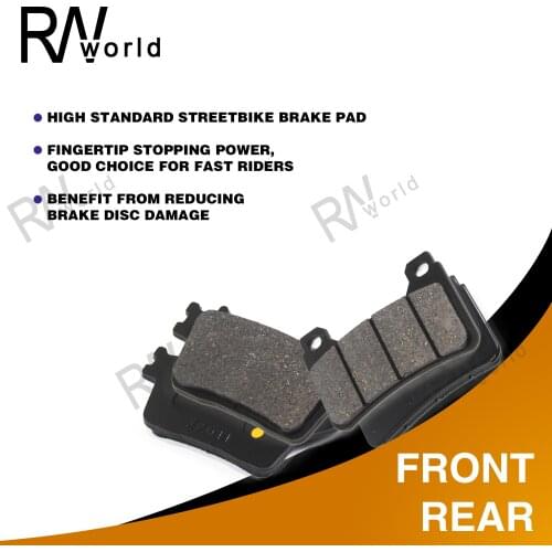 Motorcycle Front & Rear Brake Pads Accessories For HONDA CBR600RR Hannspree 2008 CBR600 RR CBR 600RR 08 / CBR600RR7 RR8 07-14