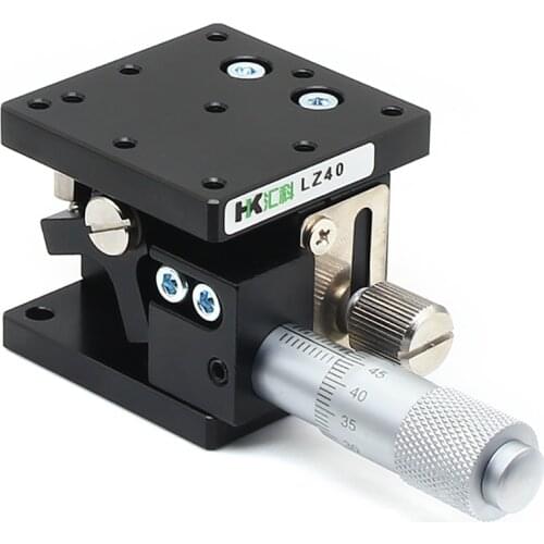 Z-Axis Displacement Platform Manual Fine-Tuning Precision Lifting Platform Aluminum Alloy Optical Lab Sliding Table LZ40 40x40MM