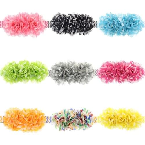 Baby girl headband Infant hair accessory cloth band bow flower newborn Headwear tiara headwrap Floral Toddlers bandage Ribbon
