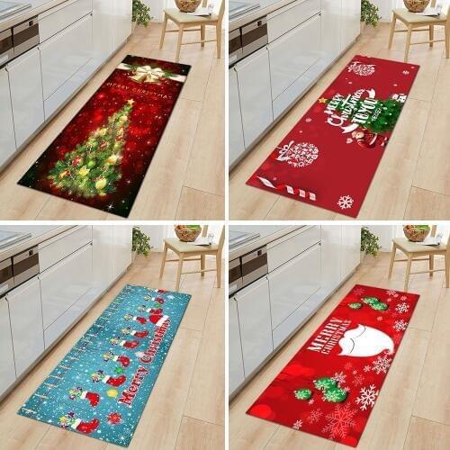 Mat Door Entrance Christmas Flannel Printed Cute Mat Gift Mat Waterproof Mat custom welcome mat