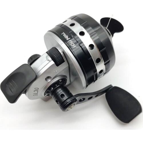 Fishing Reel BL30 4BB Closed Metal Wheel Black for Slingshot Bow Hunting with line 45M