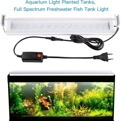 20cm Aquarium LED Light Super Slim Fish Tank Aquatic Plant Grow Lighting Waterproof Bright Clip Lamp for Fish Tank