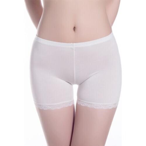 Big size Women Lace Safety Short modal Pants seamless Elastic Breathable Lady Briefs Girl safe Shorts summer dress sleep panty