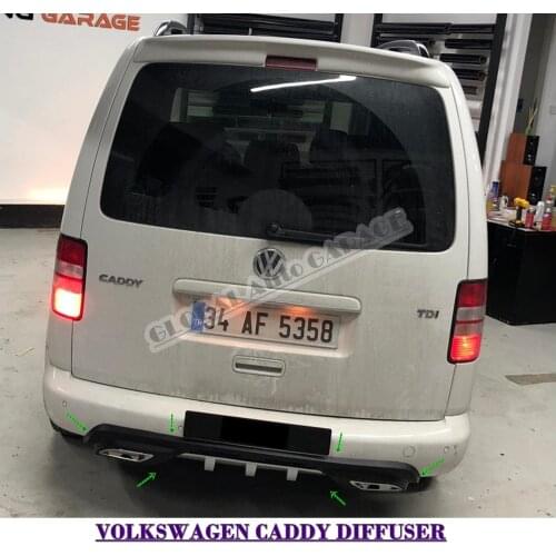For Vw Volkswagen Caddy Diffuser Rear Bumper Extension Attachment Car Styling Auto Universal Sill Spilitter Accessory Lip Sport