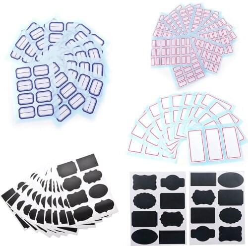 8/16/168pcs Per Lot Waterproof Chalkboard Kitchen Spice Label Stickers Home Jar Bottle Tags Blackboard Labels Stickers