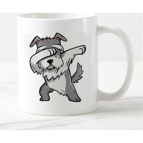 Funny DAB Mug Cute Dog Schnauzer Friction Coffee Mug Beer Tea Office Cup Warm Creative Joke Animal Dog Gift Ceramic
