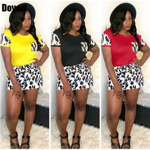 Womens Tracksuit Set Jogger Plus Size Outfits for Women Summer Matching Sets Casual Two Piece Crop Top and Biker Shorts Set 2021