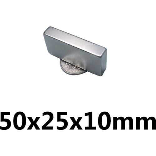 1~20PCS 50x25x10 mm N35 Block Powerful Magnets Strip Neodymium Magnet 50x25x10mm Strong Permanent NdFeB Magnetic 50*25*10 mm